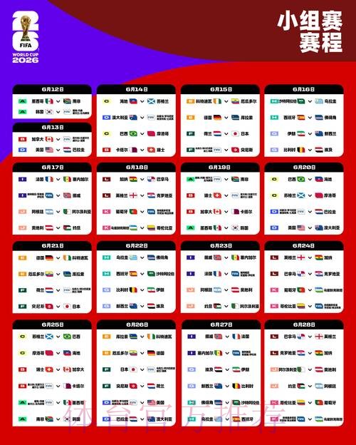 2026世界杯每日赛程最新完整安排怎么看